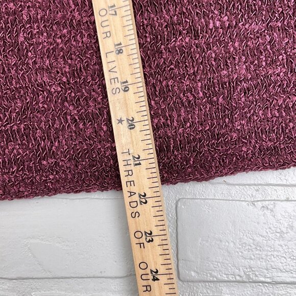 Crazy Horse Cardigan Womens Small Purple Floral Texture Quilt Nylon Sweater VTG - Picture 11 of 12